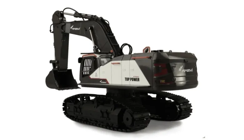 AMEWI 22499Raupenbagger ACV730 Kunststoff 1:14 RTR weiß
