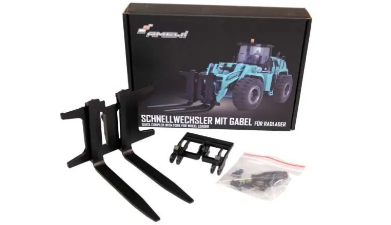 AMEWI 28138Schnellwechsler mit Gabel für Radlader G48XE