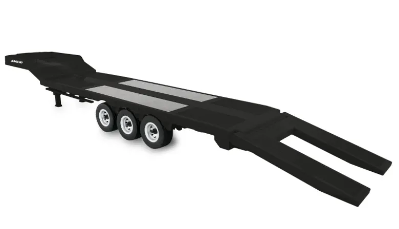 AMEWI 22761Tieflader-Sattelauflieger Dreiachser für Scania 1:18 schwarz Zubehör für AM22760