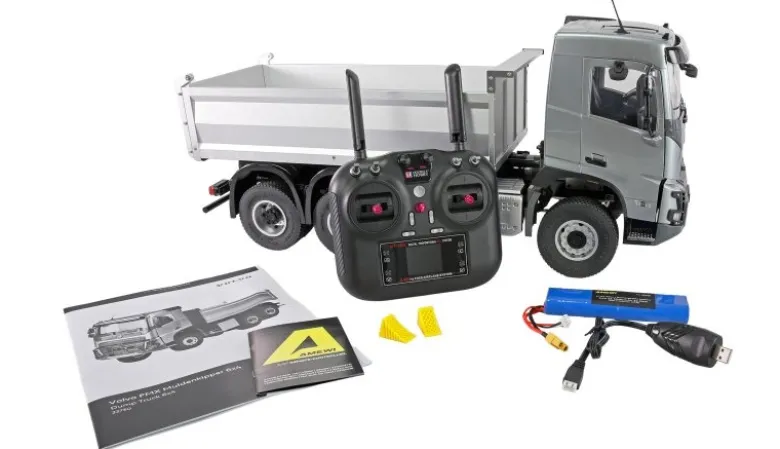 AMEWI 22730Volvo FMX E015 Muldenkipper 6x4 1:14 RTR, silber