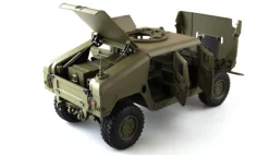AMEWI 224174x4 U.S. Militär Truck 1:10 Army RTR Teilmetall 5KG 2Gang 16 Kanal Fernsteuerung, Wasserdicht Portalachsen