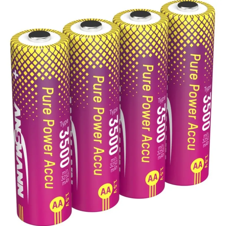 Ansmann 152123Pure Power 3500mAh Li-Ion Akku Mignon AA, 4er Blister