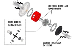 ARRMA ARA220050Metall Differential Gehäuse für die 1/8 6S Fahrzeuge