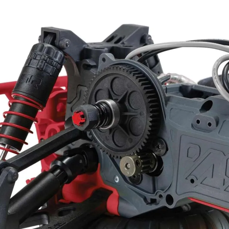 ARRMA ARA3230ST2GORGON 4X2 MEGA 550 Brushed Monster Truck RTR 1:10 rot mit Spektrum S120 USB-C Smart Lader und 8,4V 3300mAh Akku