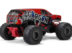 ARRMA ARA3230ST2GORGON 4X2 MEGA 550 Brushed Monster Truck RTR 1:10 rot mit Spektrum S120 USB-C Smart Lader und 8,4V 3300mAh Akku