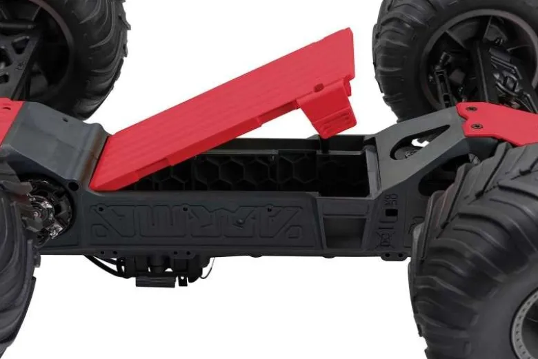 ARRMA ARA3230ST2GORGON 4X2 MEGA 550 Brushed Monster Truck RTR 1:10 rot mit Spektrum S120 USB-C Smart Lader und 8,4V 3300mAh Akku