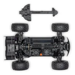 ARRMA ARA2508ST2Mini KRATON 3S BLX 4X4 1/16 Speedmonster Truck RTR teal/pink inkl. 3S 11,1V 2000mAh Spektrum Smart G2 LiPo und Ladegerät