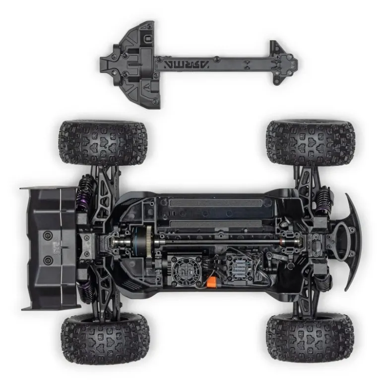 ARRMA ARA2508ST2Mini KRATON 3S BLX 4X4 1/16 Speedmonster Truck RTR teal/pink inkl. 3S 11,1V 2000mAh Spektrum Smart G2 LiPo und Ladegerät