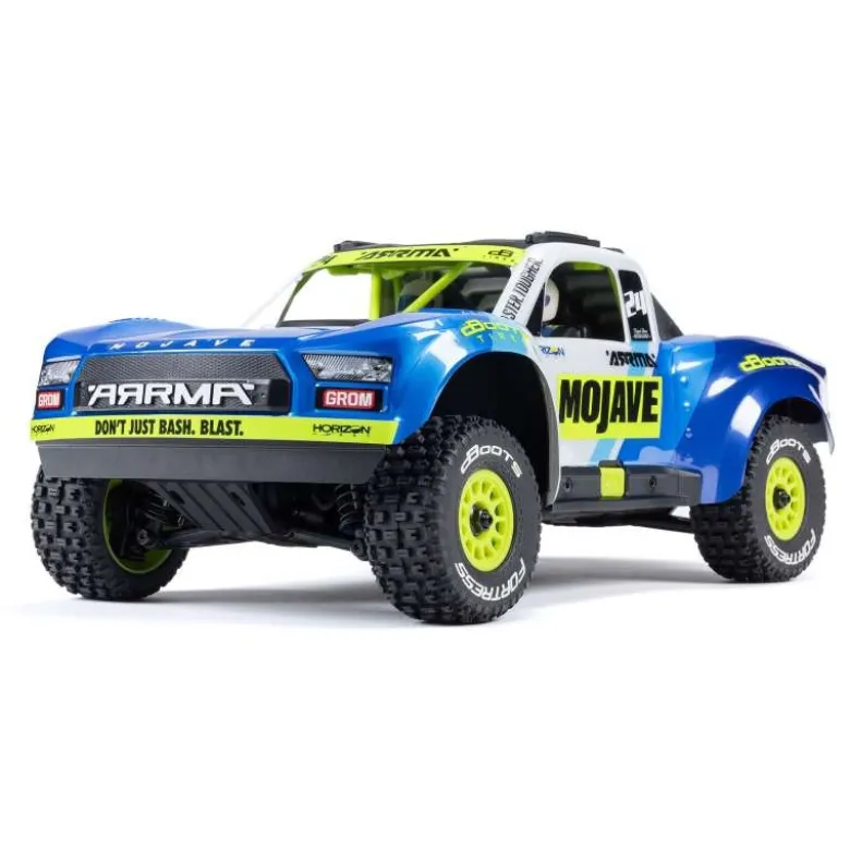 ARRMA ARA2104T2MOJAVE GROM MEGA 380 Brushed 4x4 Small Desert Truck RTR inkl. Akku & Ladegerät - blau/weiß