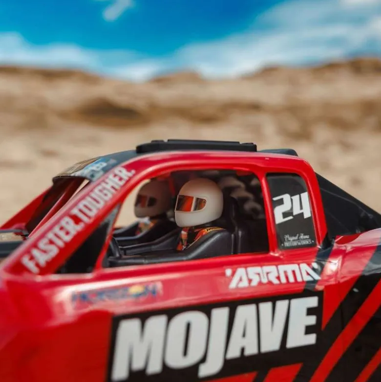 ARRMA ARA2104T1MOJAVE GROM MEGA 380 Brushed 4x4 Small Desert Truck RTR inkl. Akku & Ladegerät - rot/schwarz