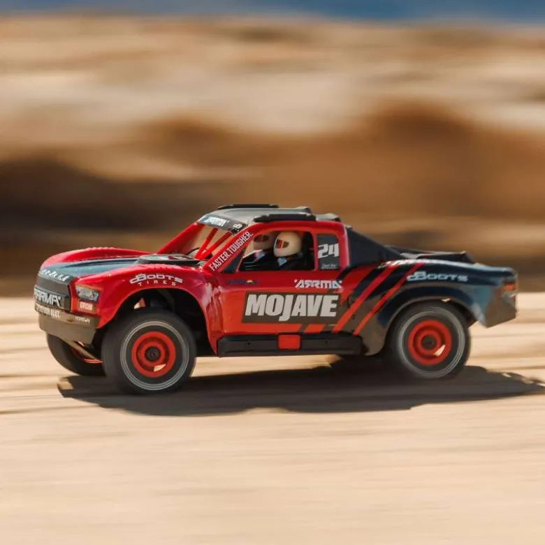ARRMA ARA2104T1MOJAVE GROM MEGA 380 Brushed 4x4 Small Desert Truck RTR inkl. Akku & Ladegerät - rot/schwarz