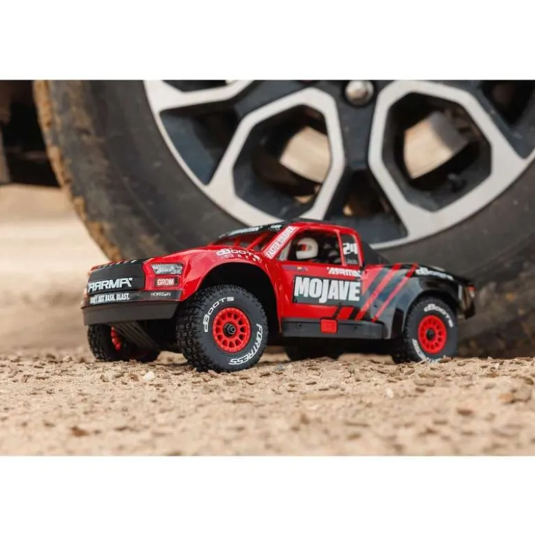 ARRMA ARA2104T1MOJAVE GROM MEGA 380 Brushed 4x4 Small Desert Truck RTR inkl. Akku & Ladegerät - rot/schwarz