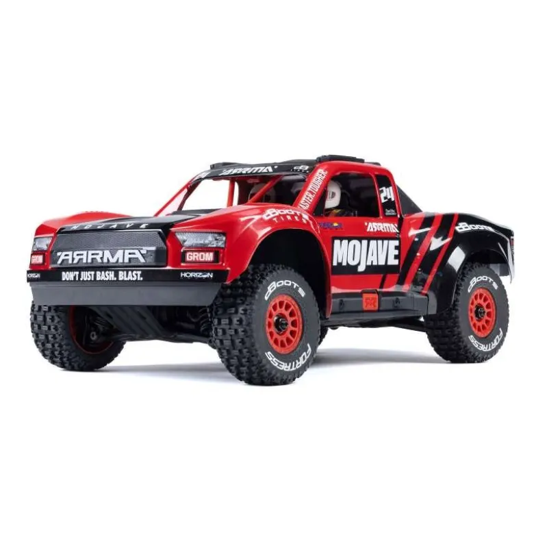 ARRMA ARA2104T1MOJAVE GROM MEGA 380 Brushed 4x4 Small Desert Truck RTR inkl. Akku & Ladegerät - rot/schwarz