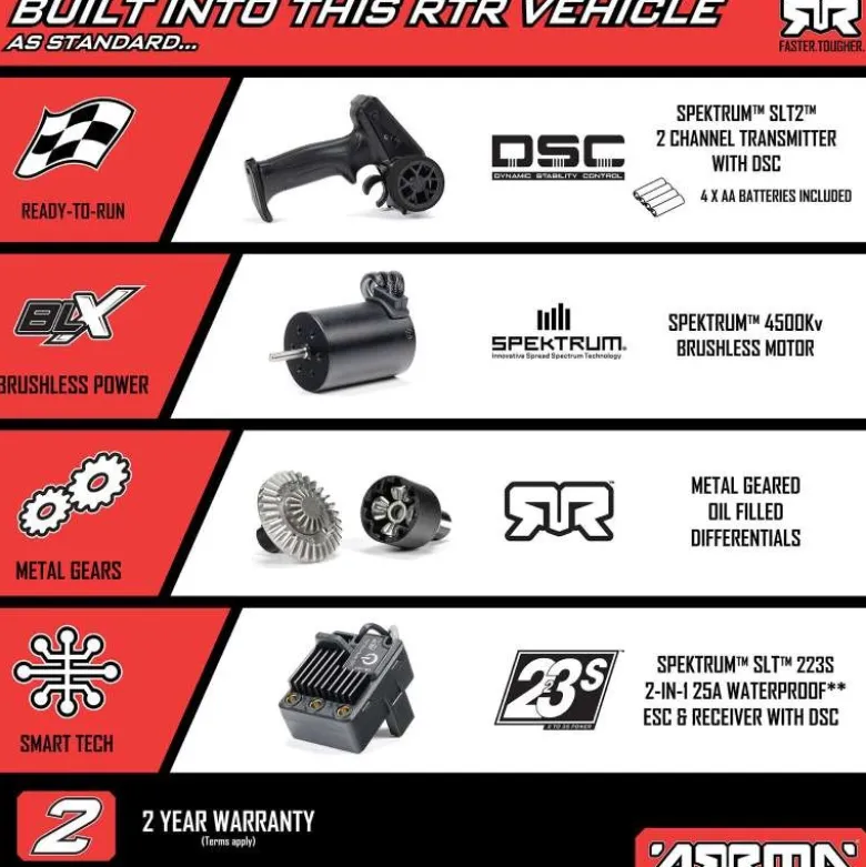 ARRMA ARA2304T1MOJAVE GROM 223S DSC 4x4 RTR Brushless Desert Truck 1:16 schwarz