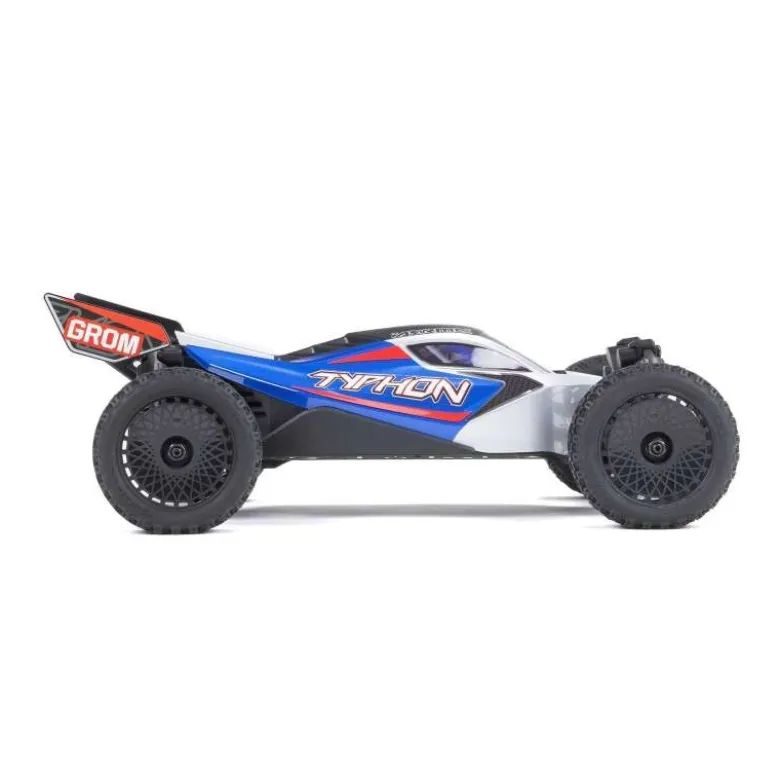ARRMA ARA2106T1TYPHON GROM MEGA 380 Brushed 4X4 Buggy 1:18 RTR, blau/silber inkl. LiPo Akku und Ladegerät