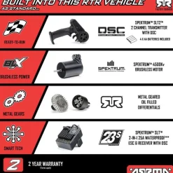 ARRMA ARA2306T1Typhon GROM 223S BLX Brushless 4x4 Small Scale Buggy RTR silber