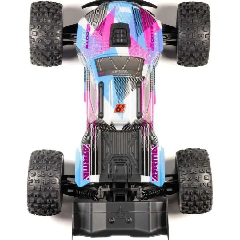 ARRMA ARA8608V6T2KRATON 6S V6 1/8 4X4 BLX Speed Monster Truck RTR blau/pink