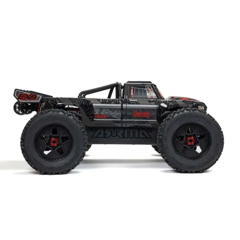 ARRMA ARA5810V2T1OUTCAST 4X4 8S BLX 1/5 EXB Brushless Stunt Truck RTR, Black