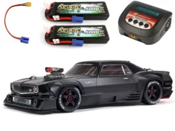 ARRMA ARA7617V2T1SET2FELONY 6S BLX Street Bash 1/7 RTR Muscle schwarz 6S Spar-Set inkl. 2x3S 5000mAh LiPo Akku, 6A Ladegerät & Ladekabel