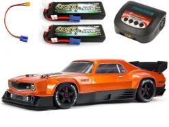 ARRMA ARA7617V2T2SET2FELONY 6S BLX Street Bash 1/7 RTR Muscle orange 6S Spar-Set inkl. 2x3S 5000mAh LiPo Akku, 6A Ladegerät & Ladekabel