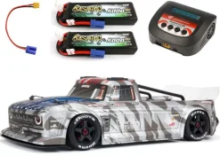 ARRMA ARA7615V2T2SET2INFRACTION 6S BLX 1/7 All-Road Truck RTR, Silber 6S Spar-Set inkl. 2x3S 5000mAh LiPo Akku, 6A Ladegerät & Ladekabel