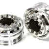 Berlinski Tuning C26593BLACKCNC Alu T6 Front Felgen Set für Tamiya Truck 1/14, schwarz