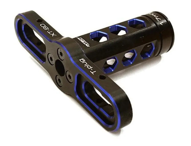Berlinski Tuning C27647BLUEAlu Radmutternschlüssel 17mm mit Löthilfe für Stecker, blau