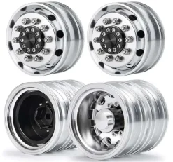Berlinski Tuning C30974SILVERAluminium Felgen vorne + Dually Felgen hinten für 1:14 Truck