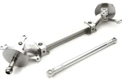 Berlinski Tuning C26759SILVERAluminium T4 Vorderachse komplett für 1:14 Truck, silber