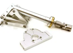 Berlinski Tuning C27800SILVERAlu Kipp-Spindel-Mechanik mit Motohalter für 1/14 Truck