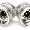 Berlinski Tuning C26923SILVERCNC Alu T7 Felgen hinten für Zwillingsbereifung 1/14 Truck