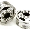 Berlinski Tuning C26922SILVERCNC Alu T7 Front Felgen für Tamiya 1/14 Truck Sechskant silber