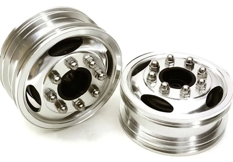 Berlinski Tuning C26922SILVERCNC Alu T7 Front Felgen für Tamiya 1/14 Truck Sechskant silber