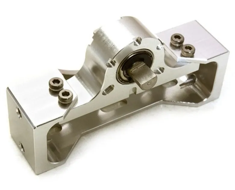 Berlinski Tuning C26995SILVERCNC Alu Halter mit Kardanführung für 1/14 Truck