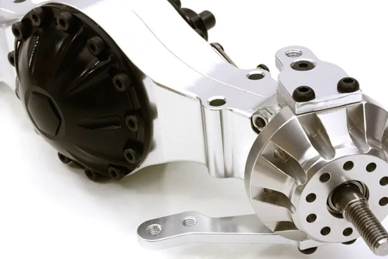 Berlinski Tuning C26809SILVER8x8 Alu Achsen Set sperrbar für 1/10 und 1/14 Fahrzeuge mit 2 Lenkachsen alle Achsen sperrbar über RC