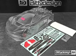 Bittydesign BDGT8-S65Seven65 1/8 GT Karosserie (325mm Radstand) unlackiert