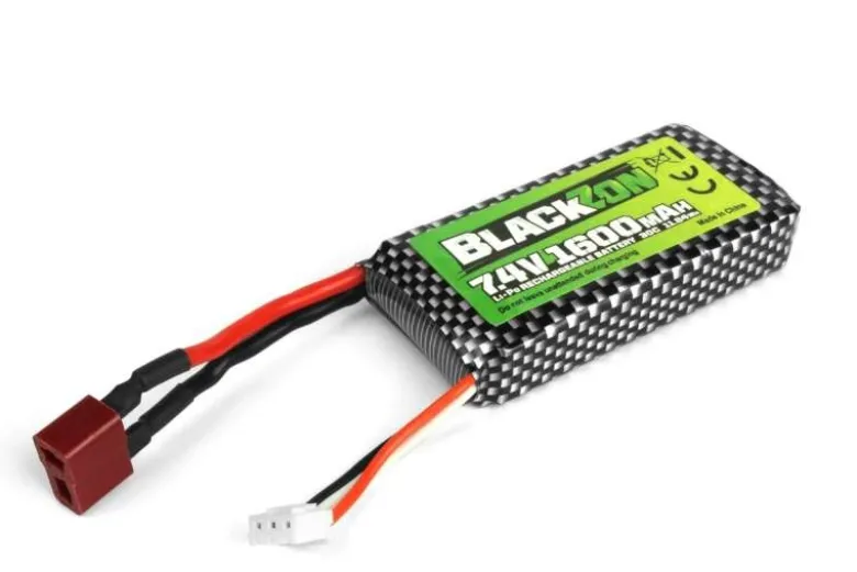 BlackZon 540247Akku Pack LiPo 7.4V, 1600mAh, T-Stecker