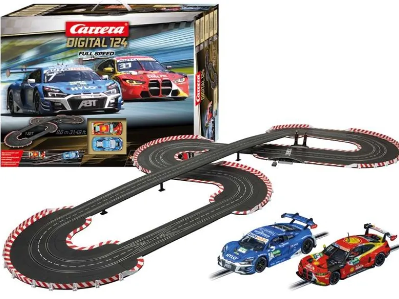 Carrera 20023633Digital 124 Startpackung DTM Full Speed - 9,3m Streckenlänge Wireless, Audi R8 LMS GT3 evo II, BMW M4 GT3