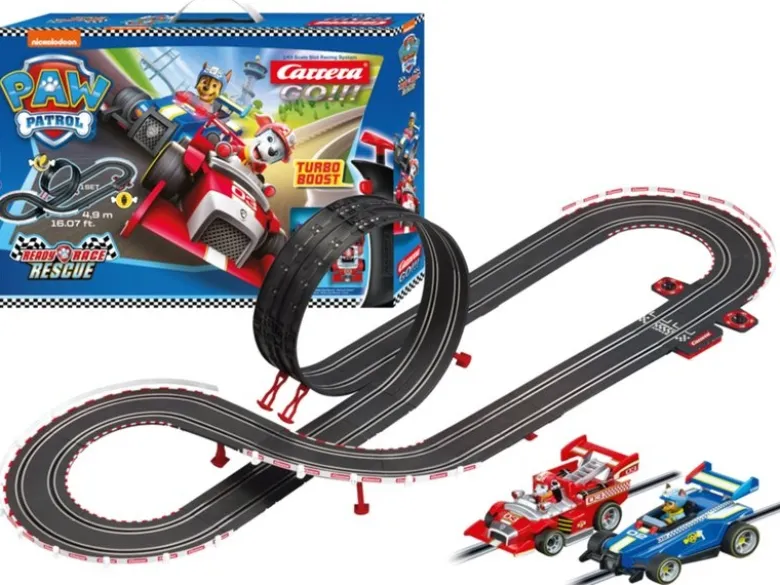 Carrera 62535GO!!! Startpackung PAW Patrol - Ready Race Rescue 4,9m Streckenlänge mit Looping und Rundenzähler