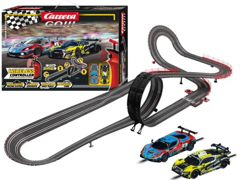 Carrera 20062585GO!!! Super Racers - Startpackung 7,0m Streckenlänge Wireless mit Ferrari 296 GT3 und Audi R8 LMS GT3 evo II