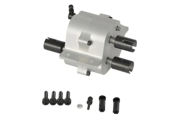 Carson 500907266Alu 2-Gang-Verteilergetriebe sperrend, für Truck 1:14