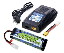 Carson 500607021Expert Charger NiMH 4A Ladegerät Set mit 4000mAh Akku