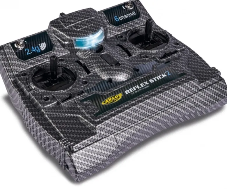 Carson 500501007Extreme Reflex Stick II 2.4 GHz 6 Kanal Fernsteuerung Carbon