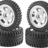 Carson 500900028Tamiya Fighter All Terrain Räder Set chrom 2WD
