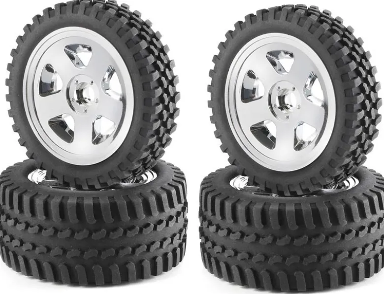 Carson 500900028Tamiya Fighter All Terrain Räder Set chrom 2WD