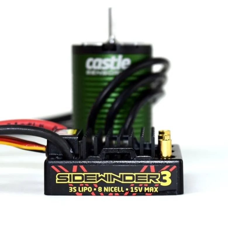 Castle Creations 010-0115-08SV-3 Sidewinder 1/10 BL Combo 2-3S LiPo - Motor 1406-7700KV