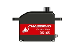 CHASERVO CHA-DS165DS165 Mini HV Digitalservo 16,5 mm 9 kg Aluminiumgehäuse, Metallgetriebe, Doppelkugellager