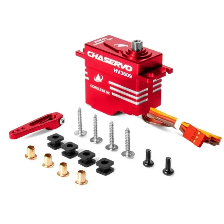 CHASERVO CHA-HV3609HV3609 HV-Servo 20mm 27.0kg Aluminiumgehäuse, Metallgetriebe, Doppelkugellager