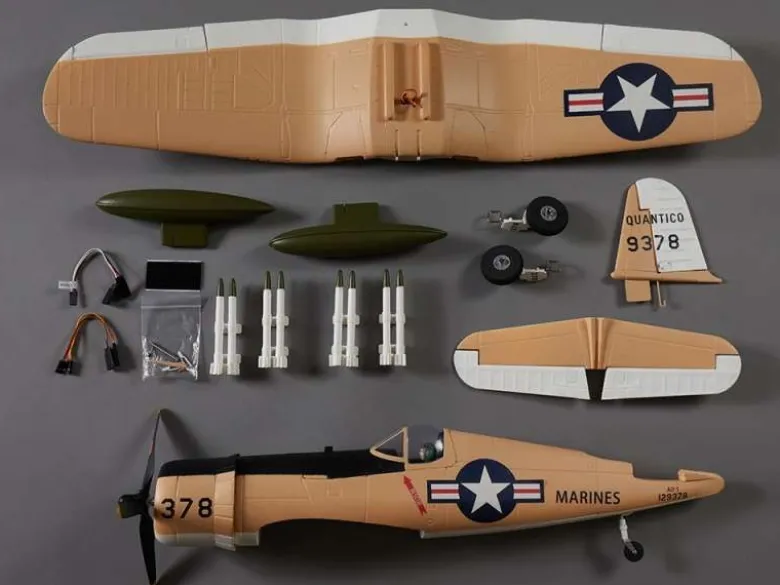 DERBEE DB002PGF4U Corsair Warbird PNP gelb - 75cm