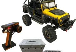 DF-Models 3163DF-4S PRO Crawler 1:10 313mm Radstand, 2.4GHz RTR, gelb in Transportbox